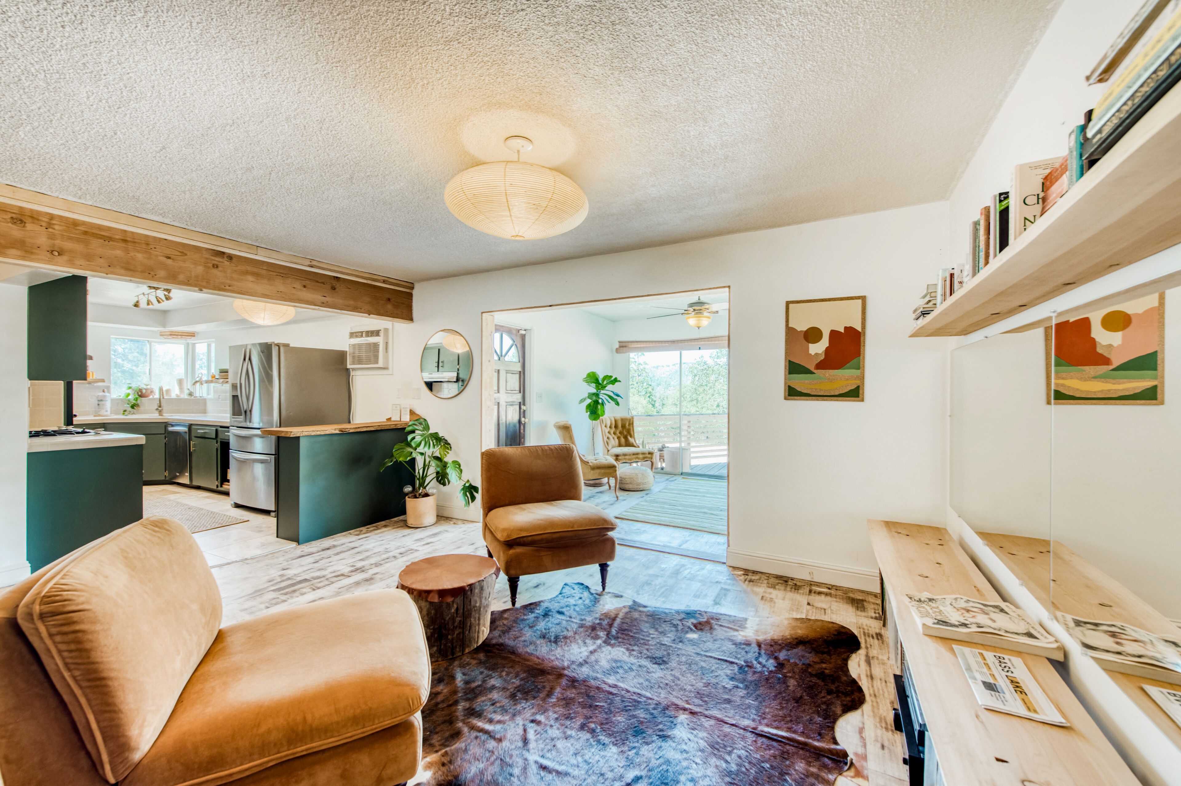 Dog-friendly mountain view retreat with W/D & wood fireplace - close to lake