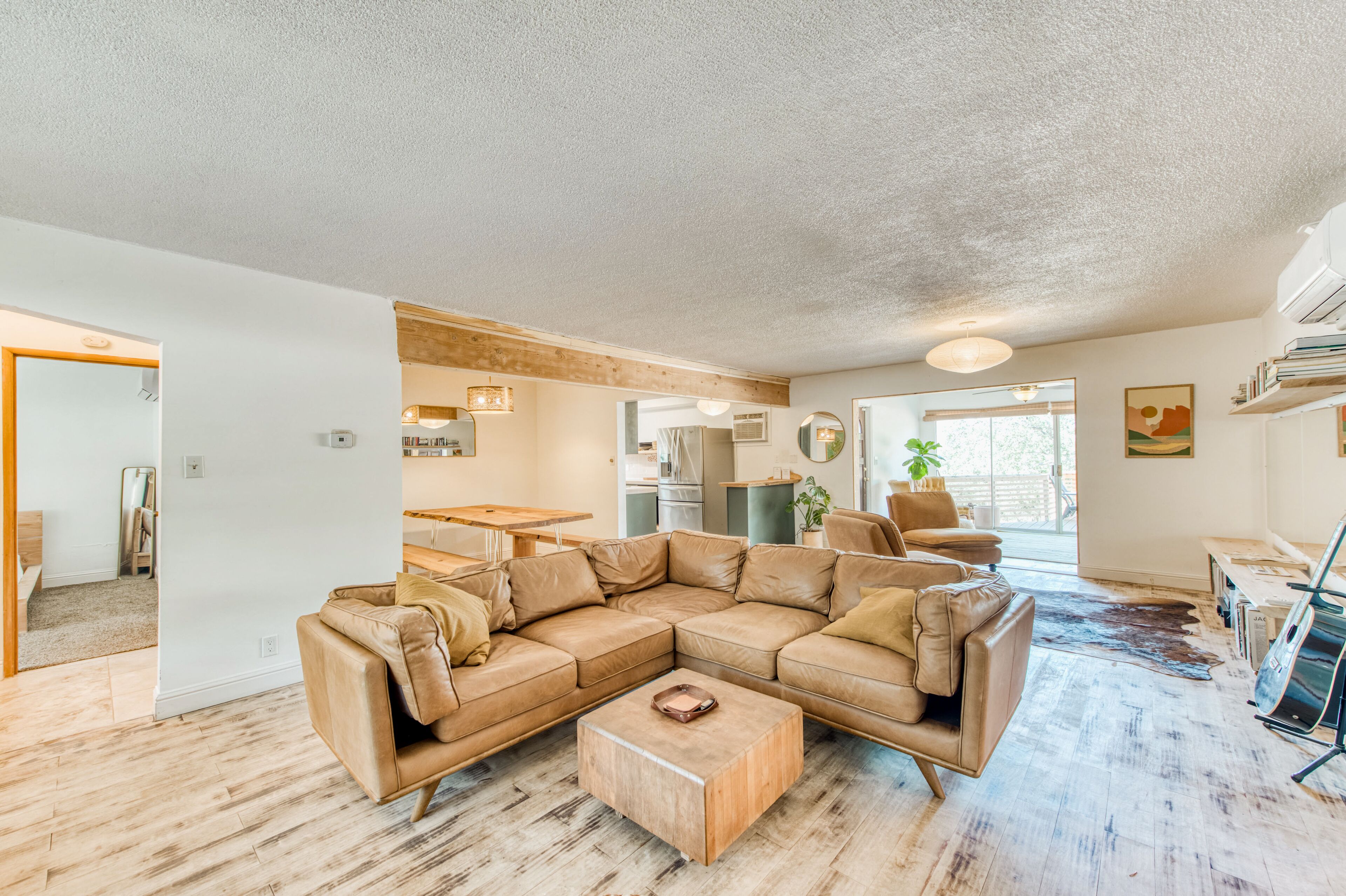 Dog-friendly mountain view retreat with W/D & wood fireplace - close to lake