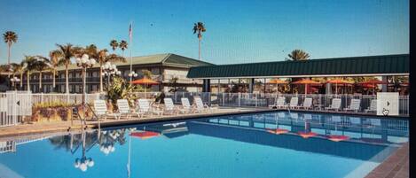 Outdoor pool, a heated pool