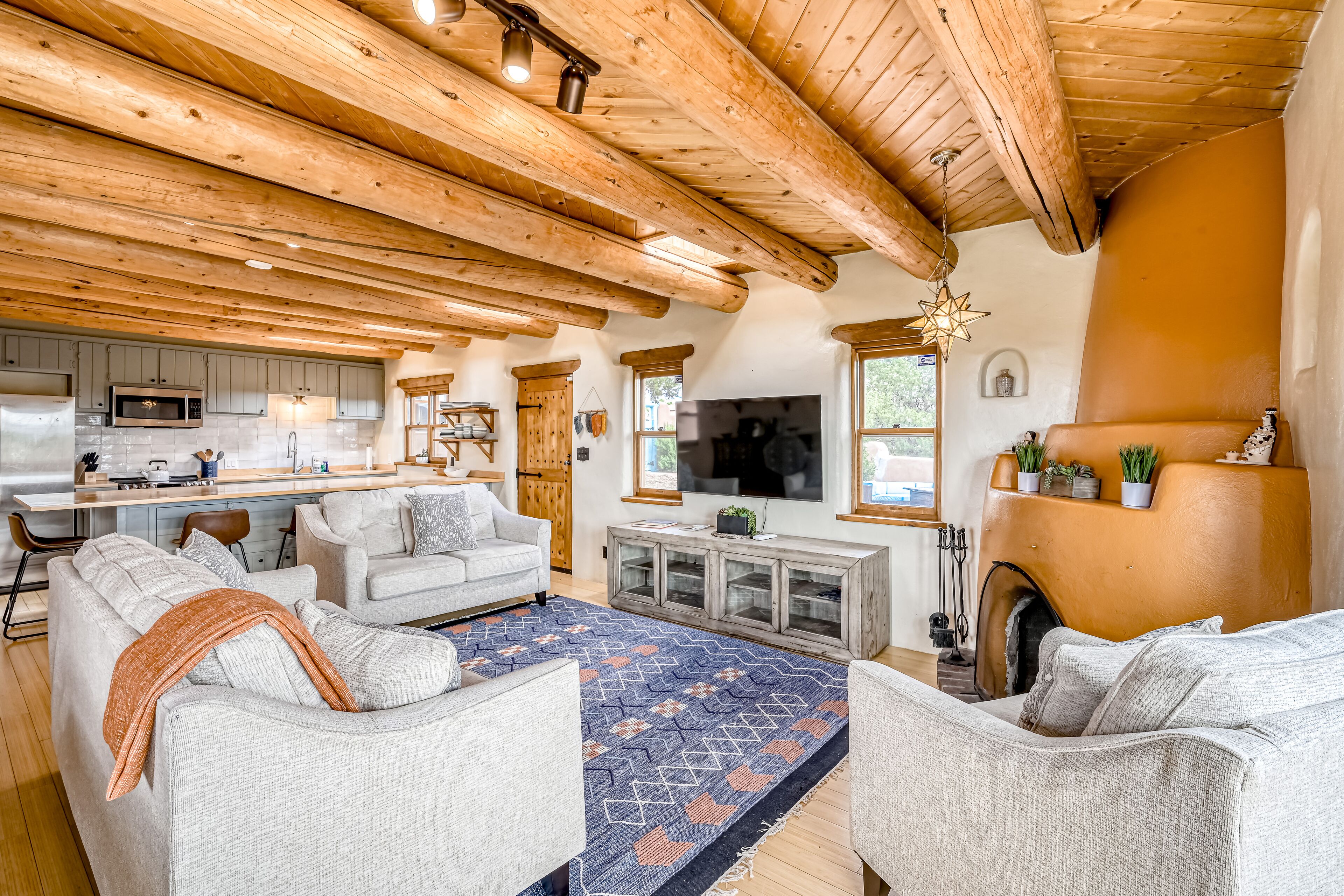 Exquisite home with hot tub, fireplace, mountain view, & washer/dryer