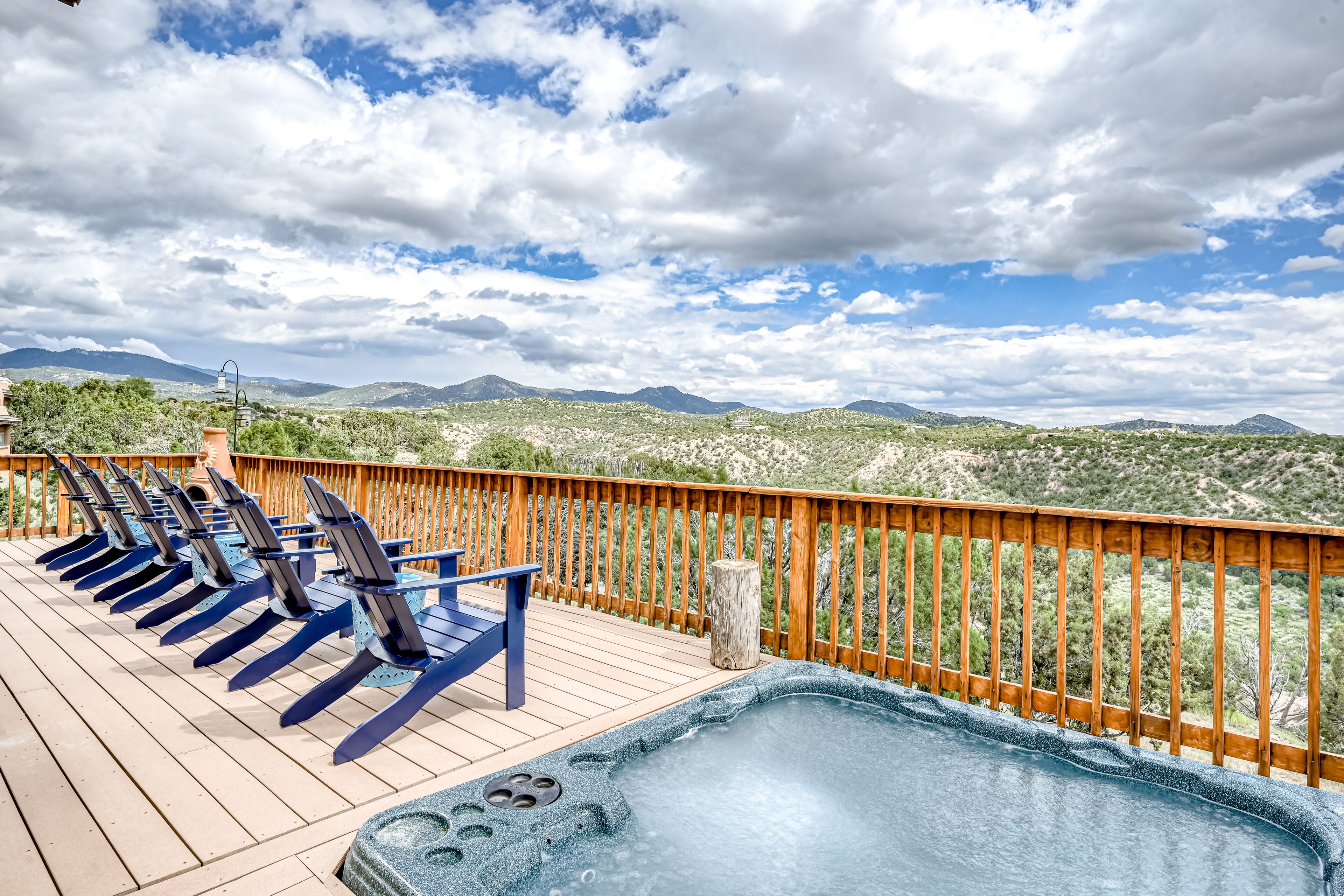 Exquisite home with hot tub, fireplace, mountain view, & washer/dryer