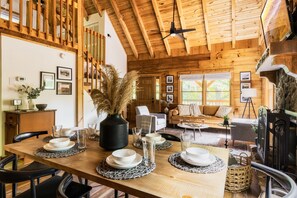 Smart TV, fireplace, video games, books