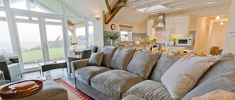 Een televisie, een open haard en een dvd-speler