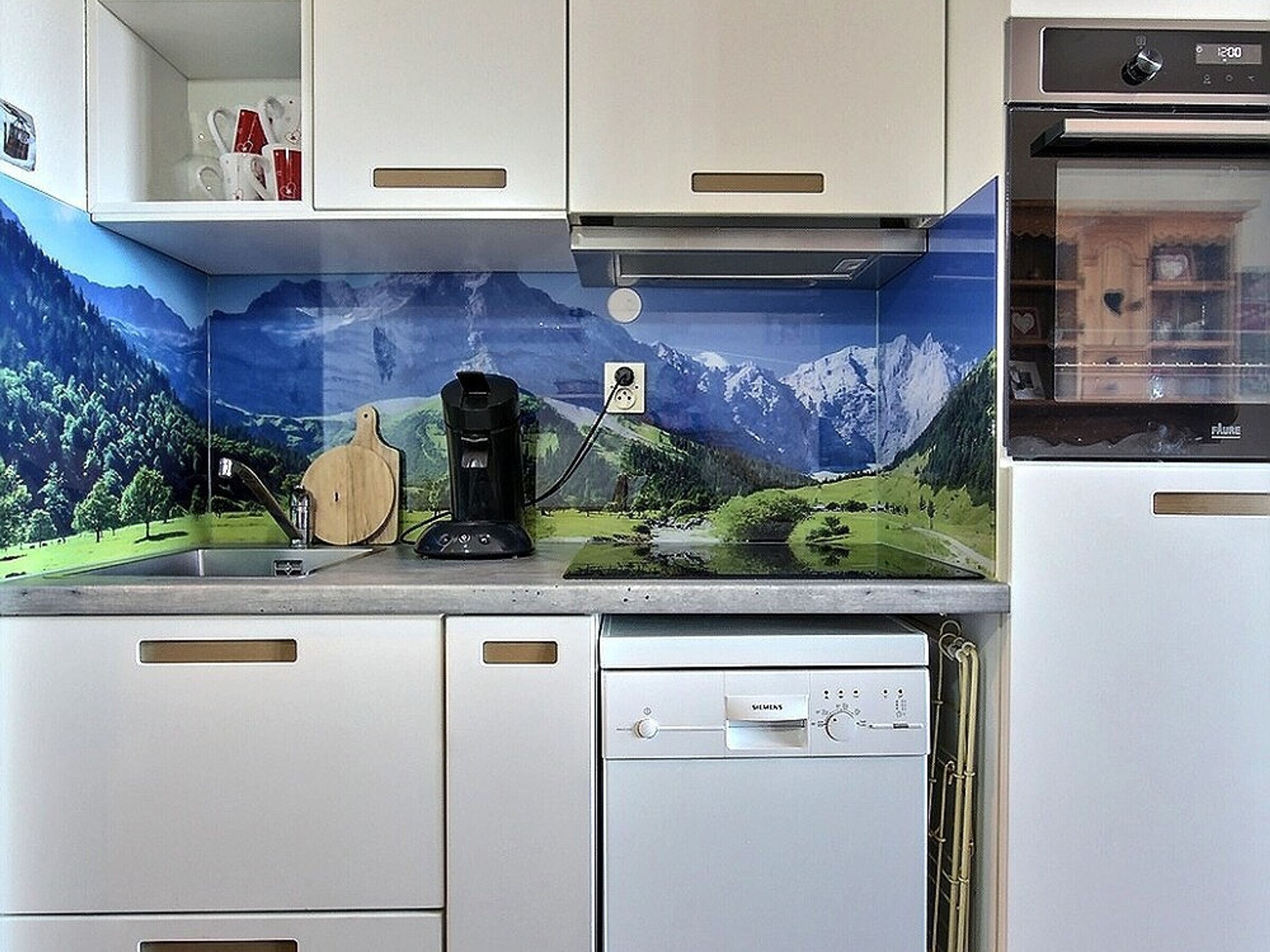 Fridge, microwave, dishwasher, freezer