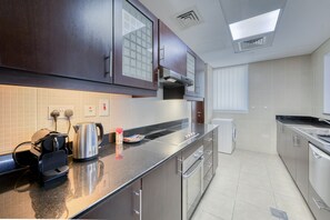 Luksusleilighet | Eget kjøkken | Kjøleskap, mikrobølgeovn, ovn og kokeplater