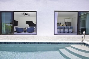 Outdoor pool, a heated pool - THE OASIS, Brand New Home, Screened in Heated Pool, Close to 5th Ave and Beach (Naples)
