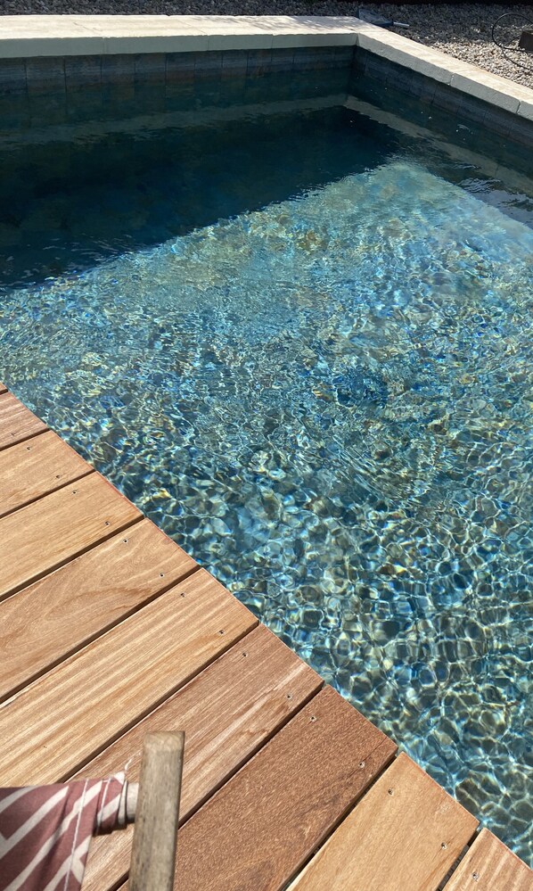 Piscine extérieure, piscine chauffée