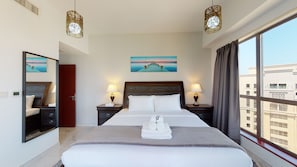 2 bedrooms, in-room safe, iron/ironing board, free WiFi