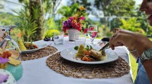 Outdoor dining - Bespoke Vacation Villa near Ocho Rios, Jamaica (Labyrinth)