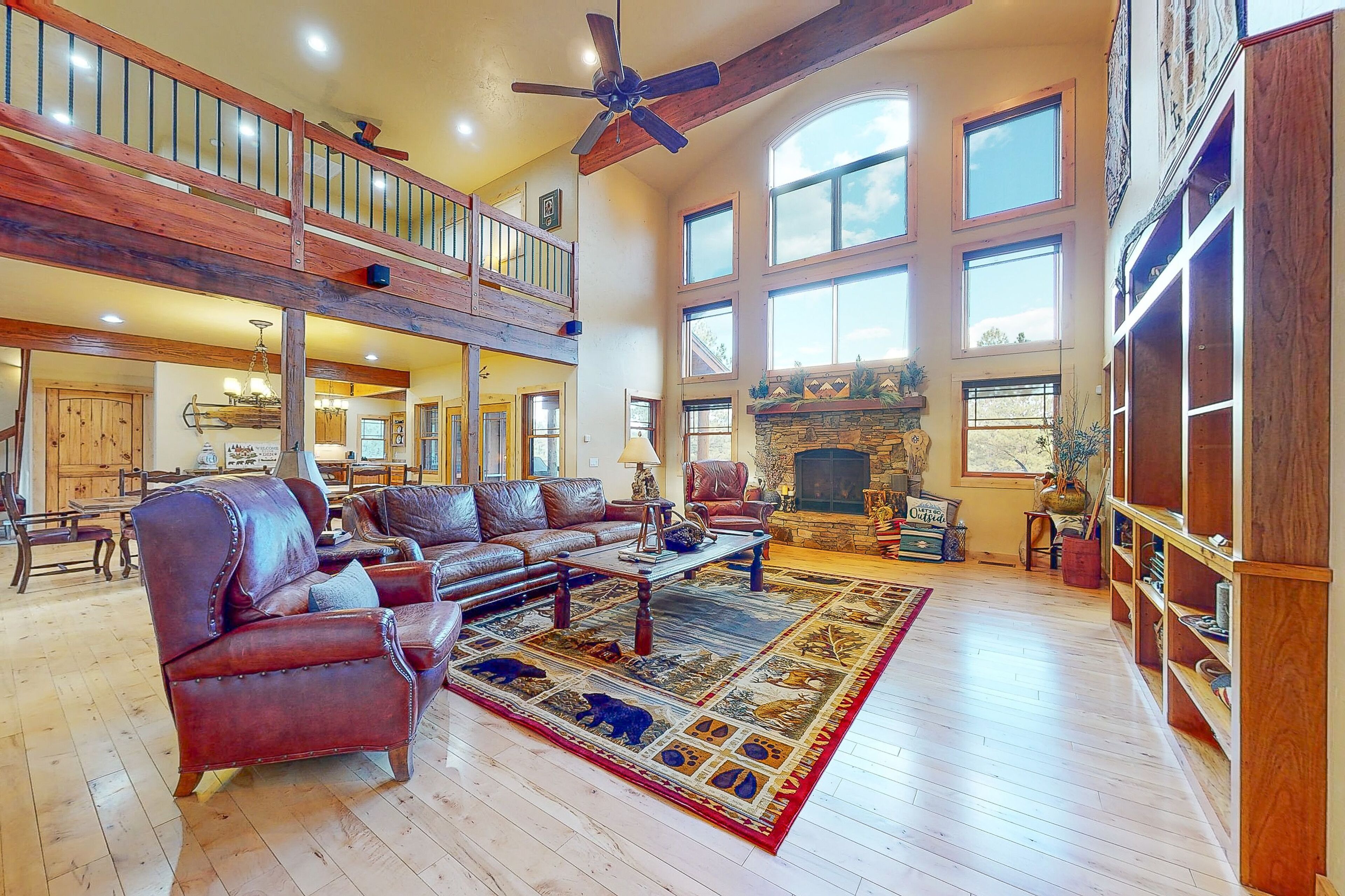 Luxe home with fireplace, private hot tub & National Forest views - dog-friendly
