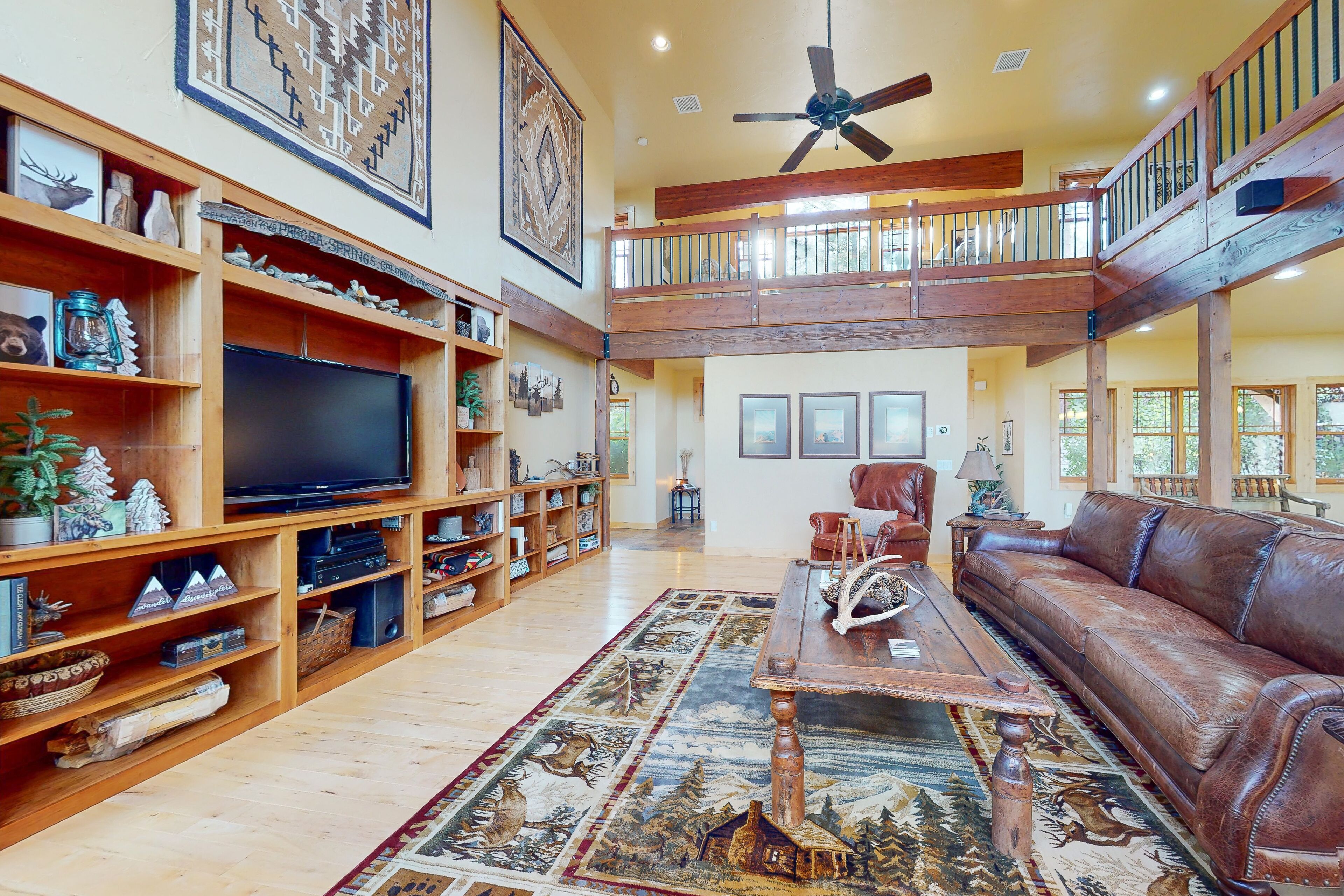 Luxe home with fireplace, private hot tub & National Forest views - dog-friendly