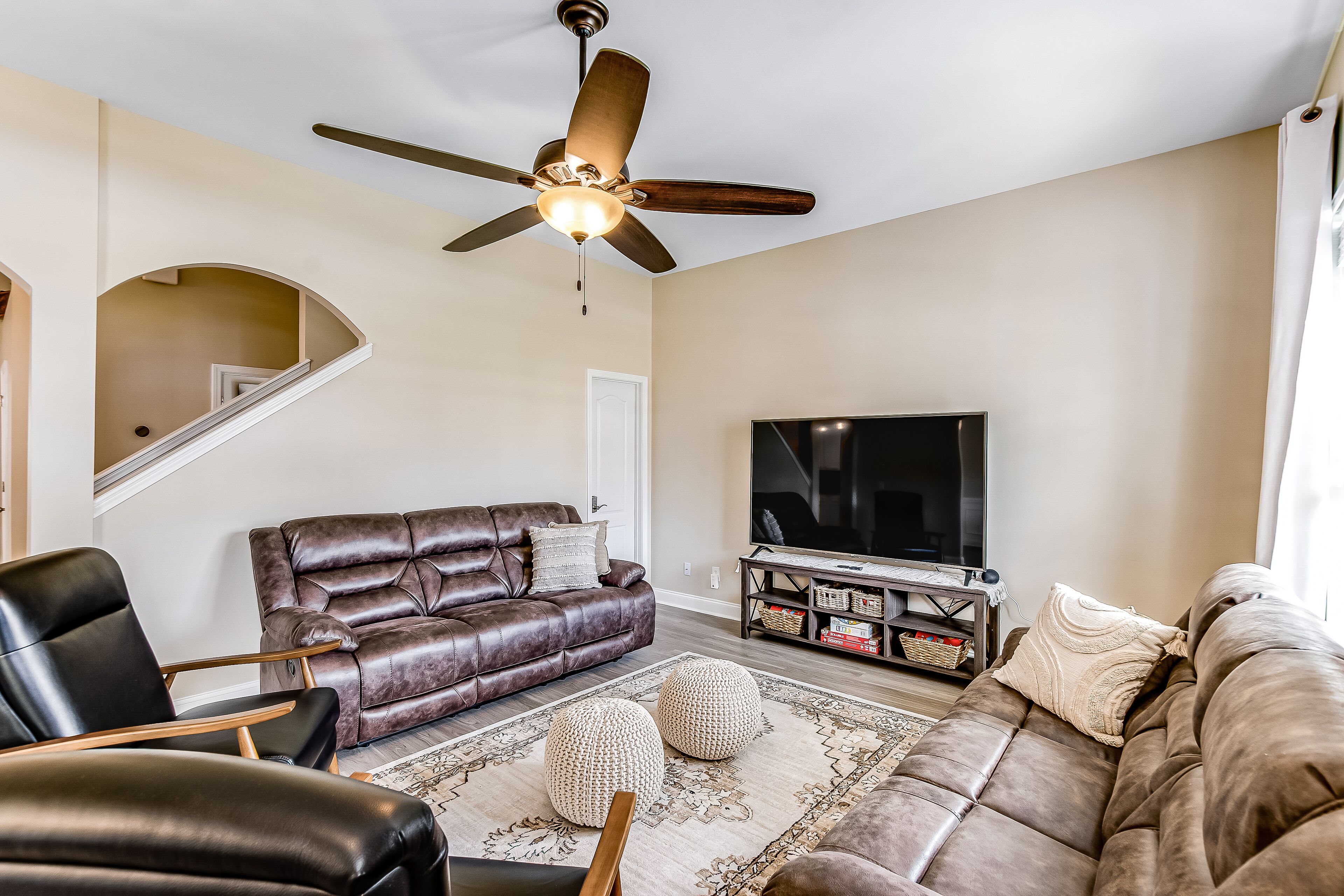 Charming, immaculate coastal home with furnished porches, AC, & washer/dryer