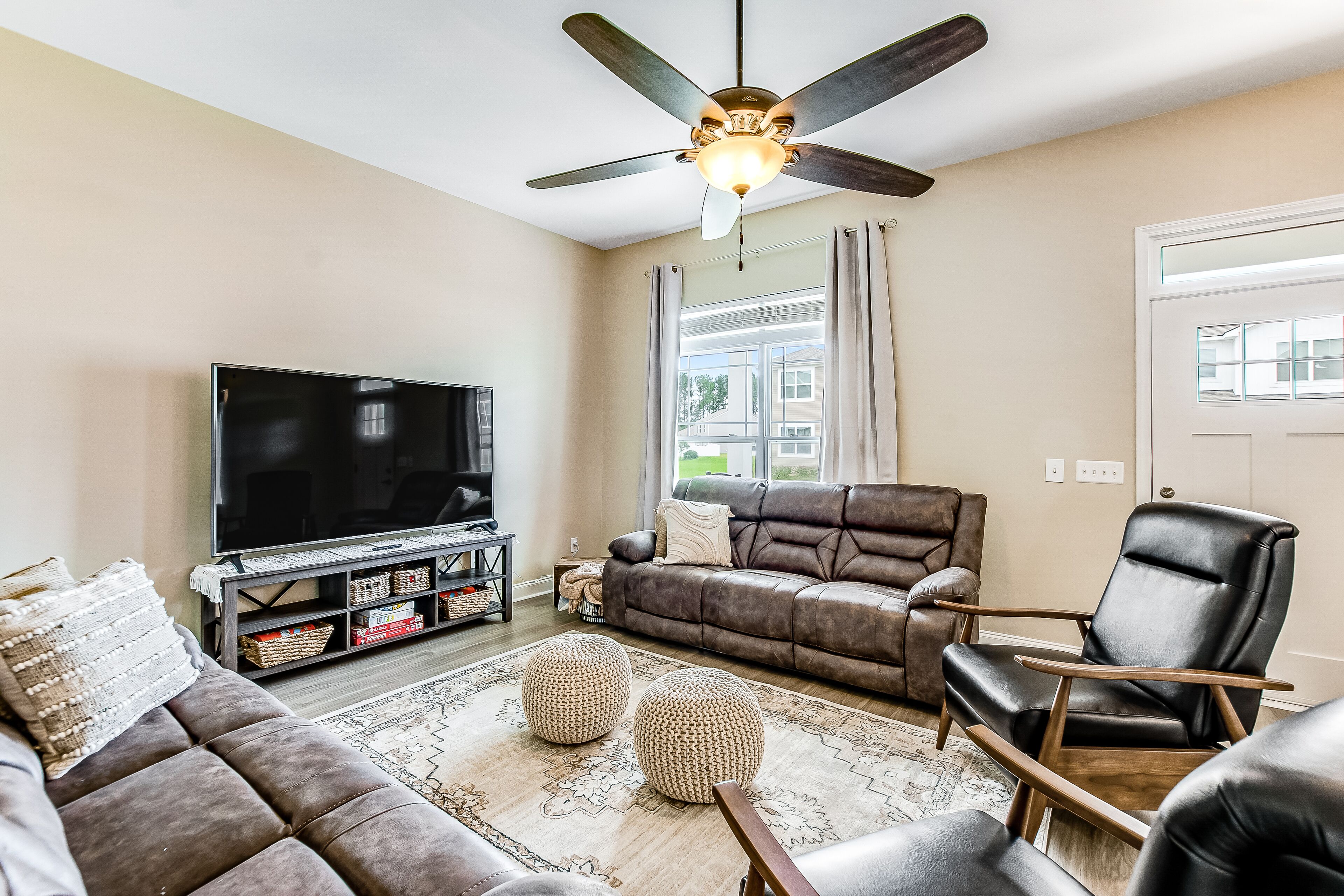 Charming, immaculate coastal home with furnished porches, AC, & washer/dryer