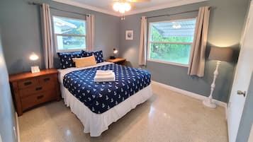 Desk, free WiFi, bed sheets