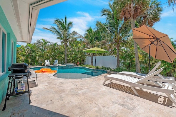 A heated pool