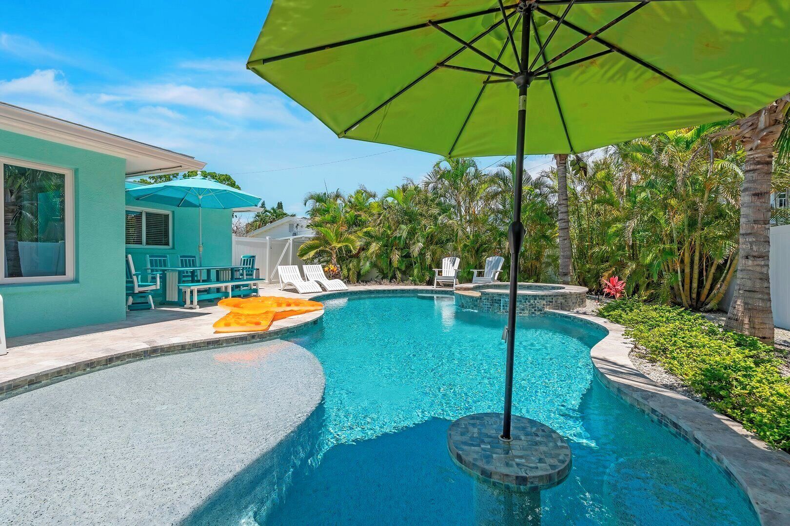 A heated pool
