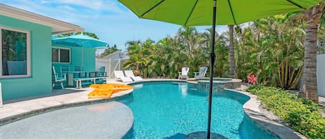 A heated pool