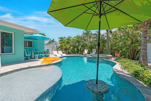 A heated pool