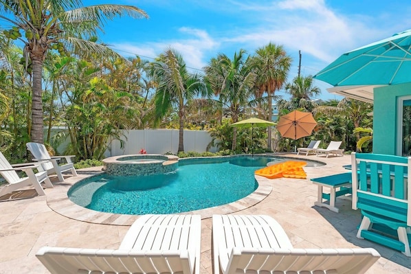 A heated pool