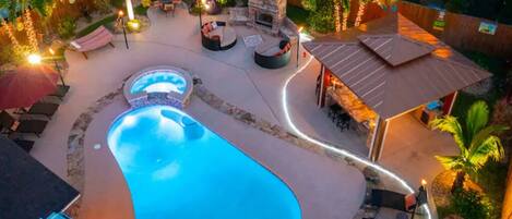 Outdoor pool, a heated pool