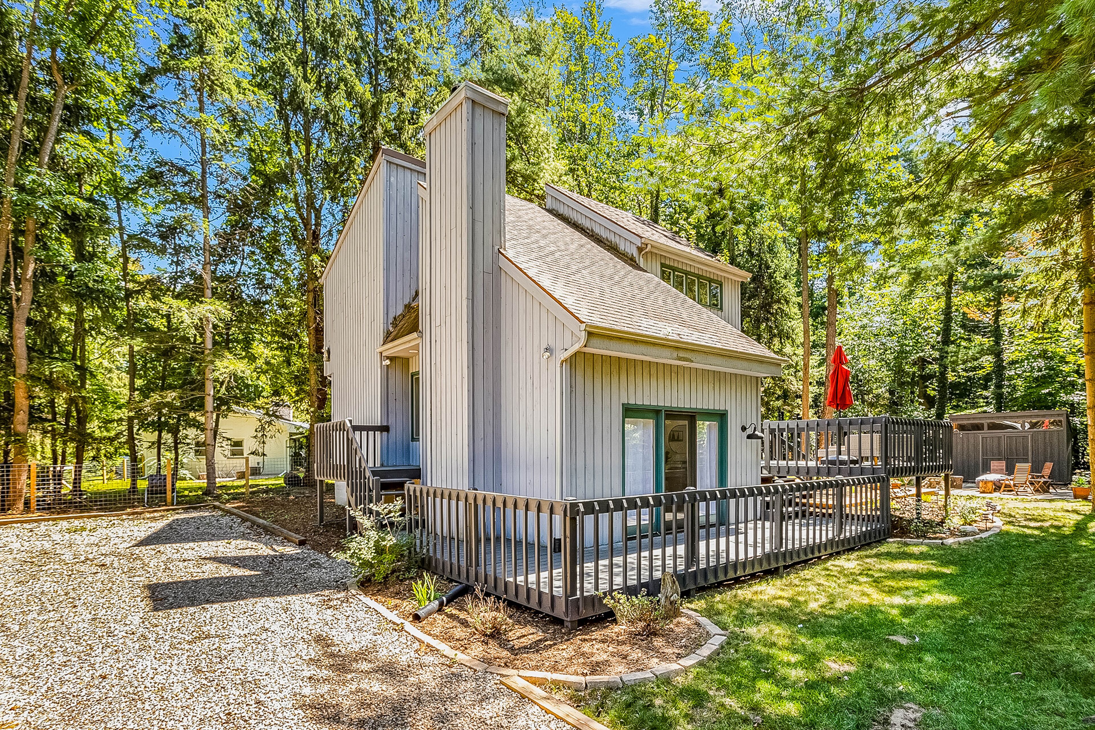 Updated home with private hot tub, firepit & outdoor space - near Warren Dunes
