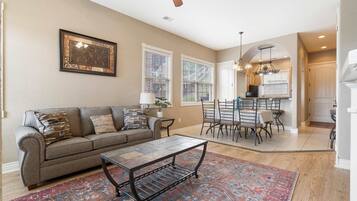 Condo, Multiple Beds, Balcony, Mountain View (Blue Bird Hideaway) | Living area | 42-inch flat-screen TV with digital channels, fireplace