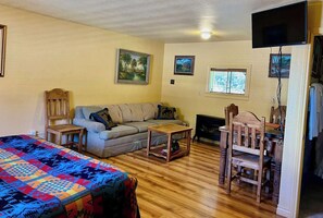 TV, fireplace - Lovely Suite at Lake Roberts (Lake Roberts)