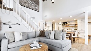 Appart'hôtel, plusieurs lits, bain à remous, vue montagne | Intérieur