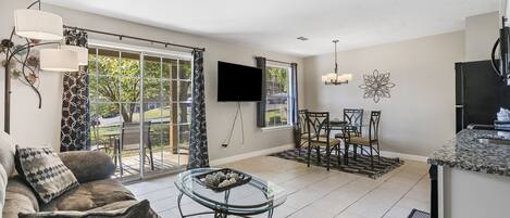 40-inch TV with cable channels