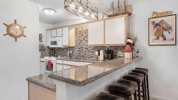 Condo, Multiple Beds, Balcony, Garden View (Nantucket at the Pointe) | Private kitchen | Coffee/tea maker