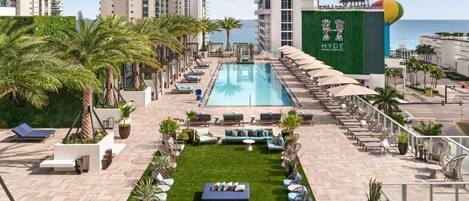 Outdoor pool, a heated pool