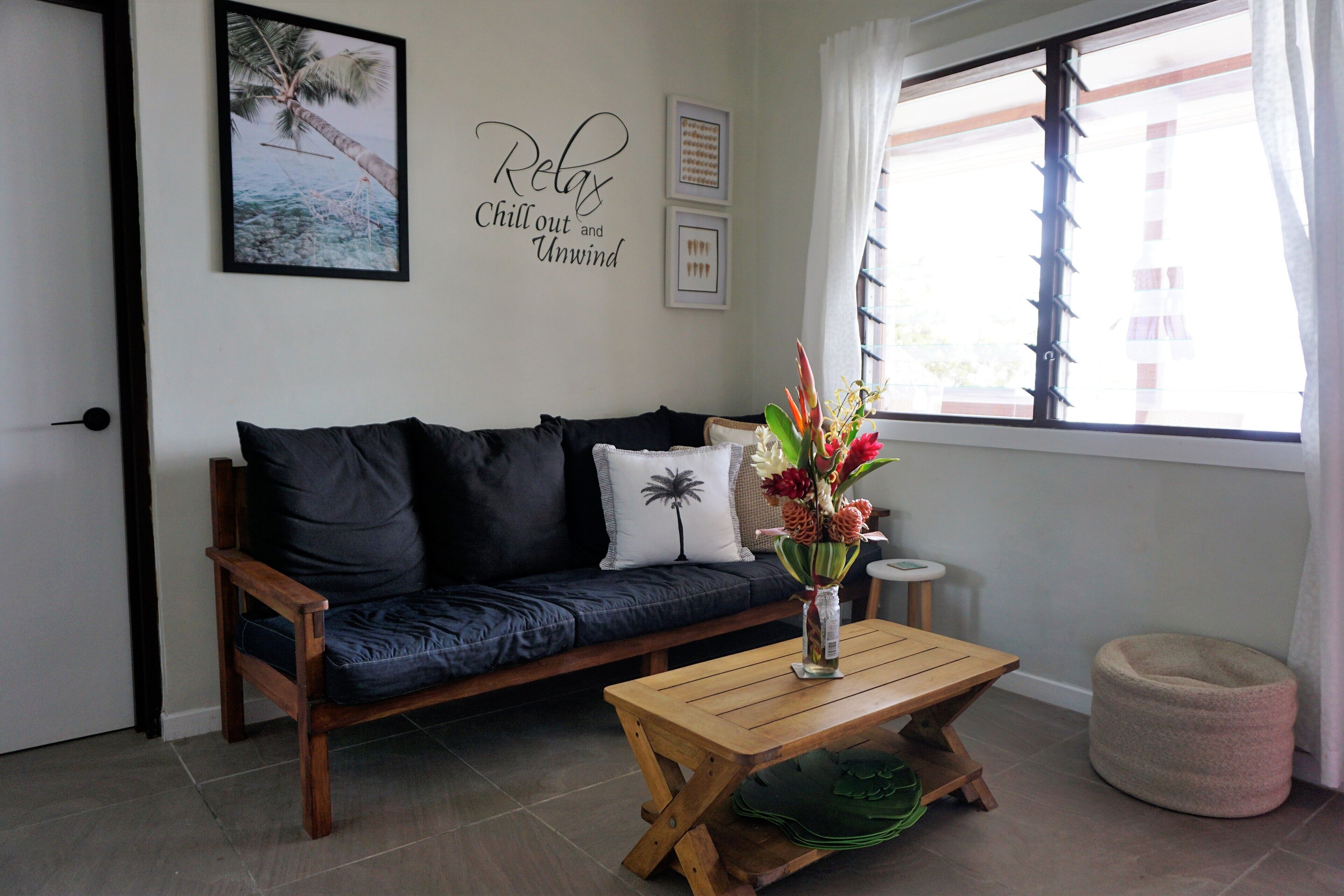 Design House | Living area | 48-inch LCD TV with satellite channels, Netflix, DVD player