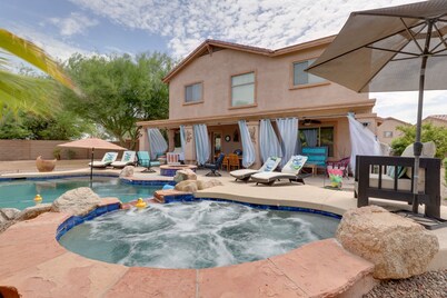 Maricopa Desert Oasis: Fenced Yard w/ Hot Tub