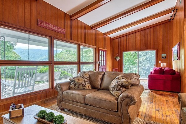Smart TV, fireplace, video games, DVD player
