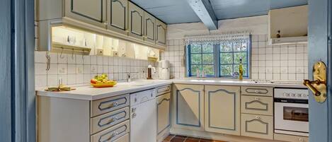 Fridge, oven, stovetop, dishwasher