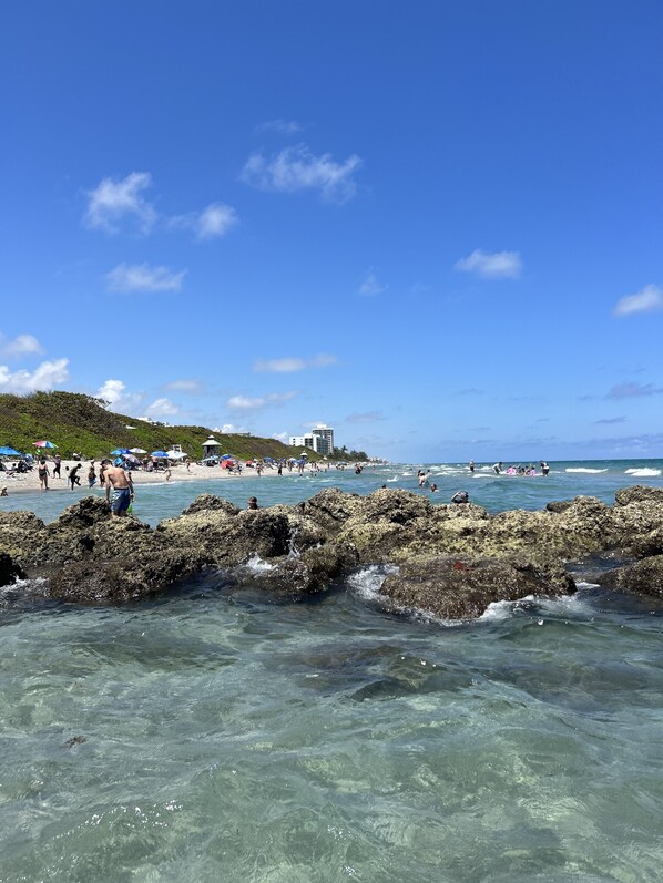 Beach nearby, beach towels