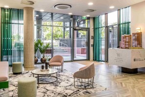 Lobby - New Build Bromley by Bow Studio w/ Concierge, nr Shops, by Blueground (London)