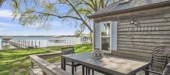 Classic West Lake Okoboji Estate w/ Guest House + Sand Beach