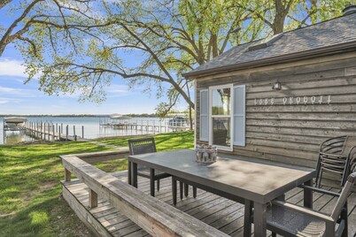 Classic West Lake Okoboji Estate w/ Guest House + Sand Beach