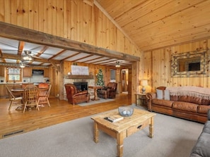 Smart TV, fireplace, DVD player