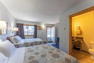 Comfort Double Room, 2 Queen Beds, Garden View | Desk, laptop workspace, blackout drapes, free WiFi