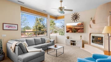 TV connectée, cheminée