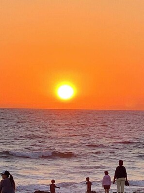 Sun-loungers, beach towels
