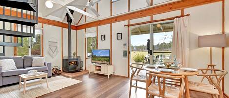 TV, fireplace, DVD player