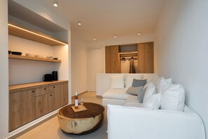 Luxury Loft, 1 King Bed with Sofa bed | Living area | 43-inch Smart TV with digital channels, TV, printers - KAMEO Antiparos (Antiparos)