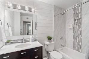Hair dryer, towels