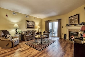 TV, fireplace, DVD player