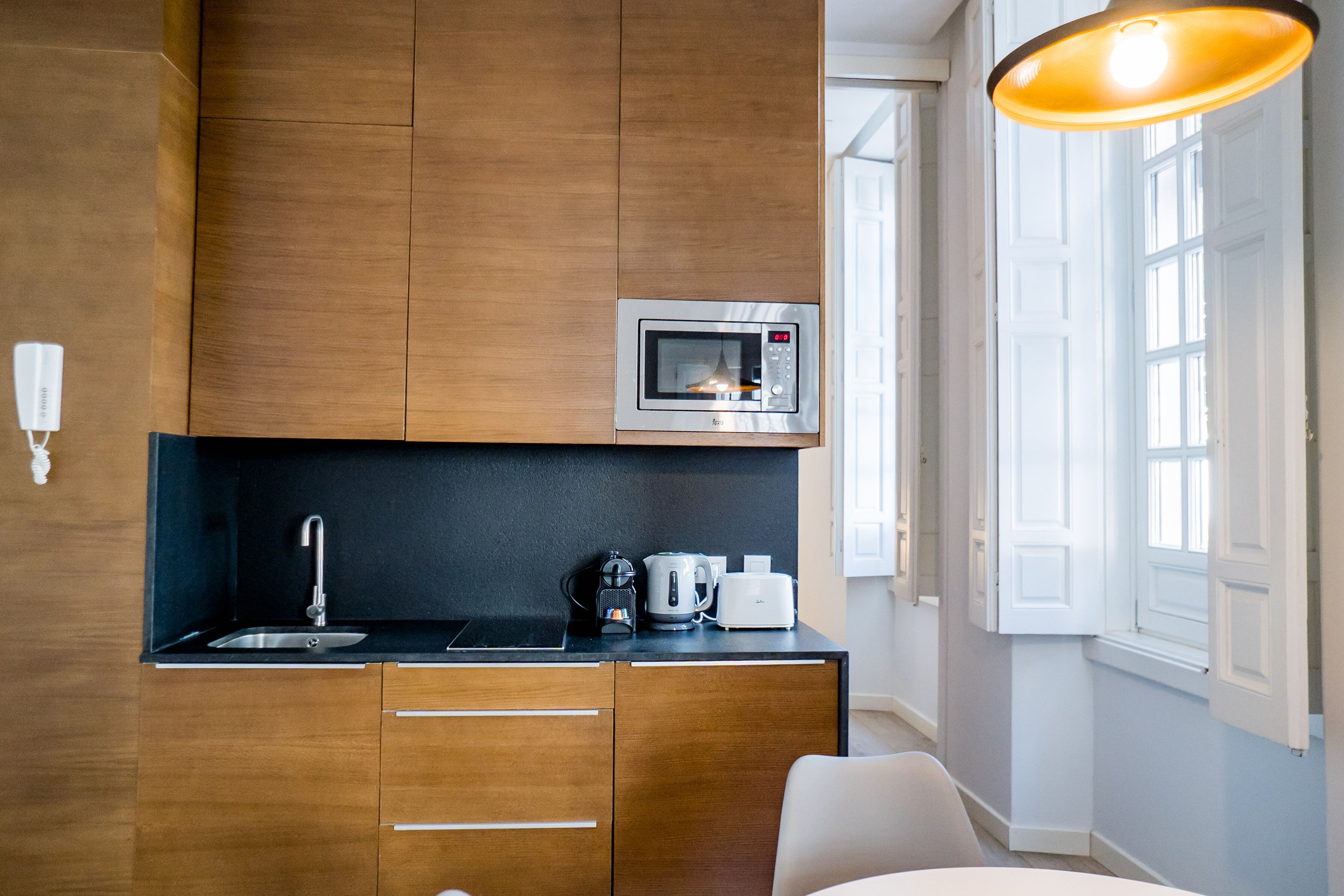 Standard Apartment, 1 Bedroom | Private kitchen | Espresso maker, mini-fridge, microwave, stovetop