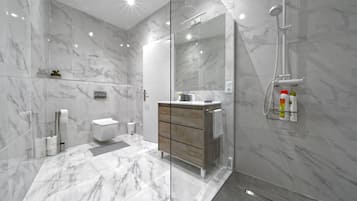 Economy Double Room | Bathroom | Shower, rainfall showerhead, hair dryer, bathrobes