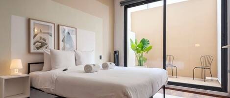 1 室のベッドルーム、アイロン / アイロン台、WiFi、ベッドシーツ